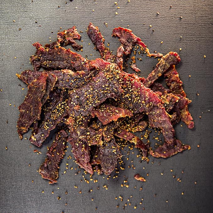 Centennial Cuts Beef Jerky – Cowboy Style - High Protein Zero Sugar &amp Zero Carbs 3 Simple Ingredients – 7 oz Snack