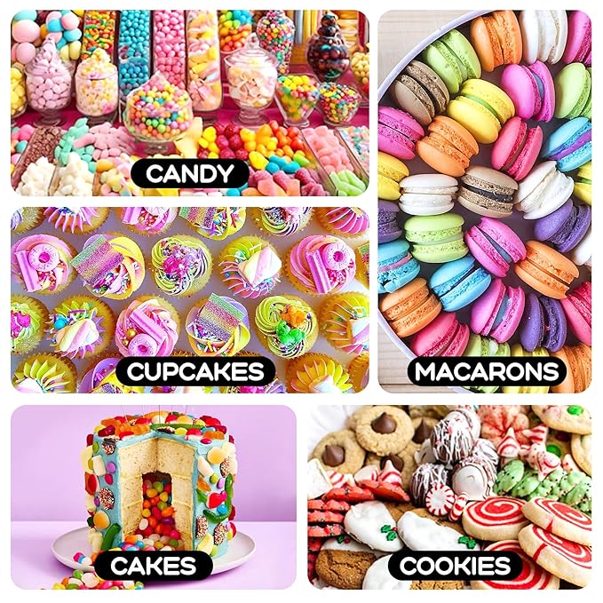 Food Flavoring Oil - Candy Flavoring for Candy Making 5 x 0.35 Fl Oz Concentrated Extracts and Flavorings for Baking Lip Gloss Cakes Desserts