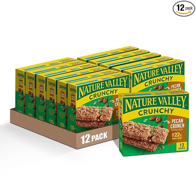 Nature Valley Crunchy Granola Bars Pecan Crunch 1.49 oz 6 ct 12 bars (Pack of 12)