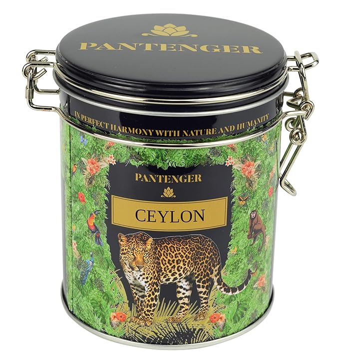 Pantenger Ceylon Tea Loose Leaf. 3.5 Ounce (50 Servings). USDA Organic Black Tea Leaves from Dimbula Sri Lanka. High Grown Ceylon Tea. Packed in USA.