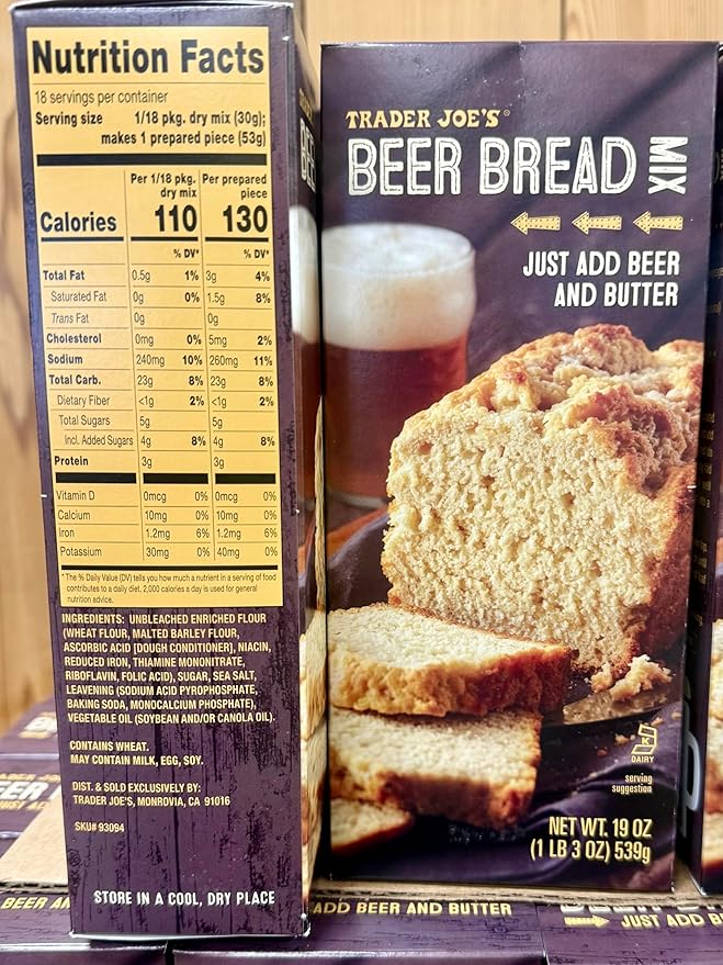 Trader Joe's Beer Bread Mix Just Add Beer and Butter 19 oz