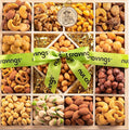 NUT CRAVINGS - Easter Mixed Nuts Gift Basket in Reusable Diamond Wooden Tray + Green Ribbon (13 Assortments) Ramadan Gifts Treats for Adults Healthy Snack Care Package Kosher