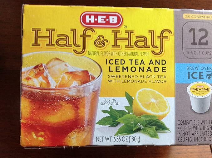 H.E.B Variety Iced Tea (Half and Half Iced Tea &amp Lemonade Raspberry Iced Tea Lemon Iced Tea Peach Iced Tea) 48 counts