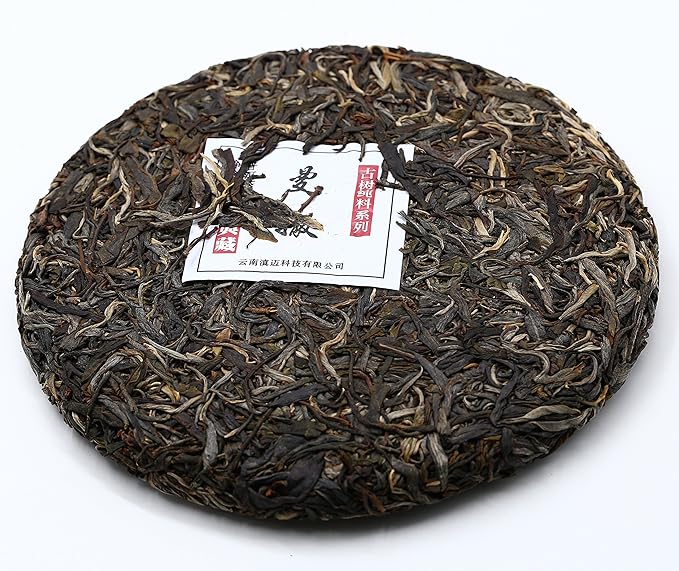 Yunnan Pu'er Tea 357 Grams Raw (Man Sa) Raw PU'ER Aged Fermented Puerh Tea Chinese Sheng Black Tea for Daily Drink and Gift