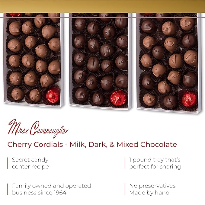 Mrs. Cavanaugh's Chocolate Covered Cherry Cordials 1lb Milk Chocolate
