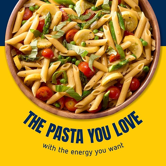 Barilla Protein+ (Plus) Penne Pasta 14.5 Ounce (Pack of 12) - plant based - Made from Lentils Chickpeas &amp Peas - Non-GMO Kosher Certified