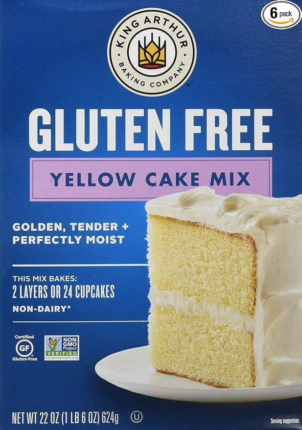 King Arthur Flour Gluten-Free Yellow Cake Mix 22 Oz 1.38 Lb (Pack Of 6)