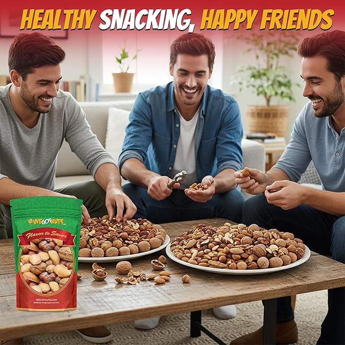 Deluxe Mixed Nuts In-Shell 3 Pounds(48oz) | Raw and Unsalted | Fresh Snack Mix | Healthy and Delicious Nuts Mix | Kosher Friendly Mixed Nuts We Got Nuts