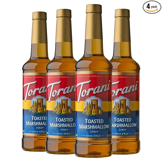 Torani Syrup Toasted Marshmallow 25.4 Ounces (Pack of 4)