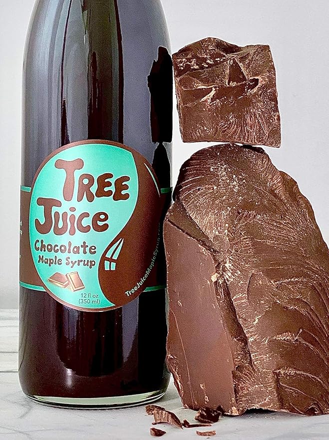 Tree Juice Chocolate Maple Syrup | 100% Pure Grade A Maple Syrup | All Natural Non GMO Vegan Gluten Free Vegetarian Paleo | 12 Ounce Bottle