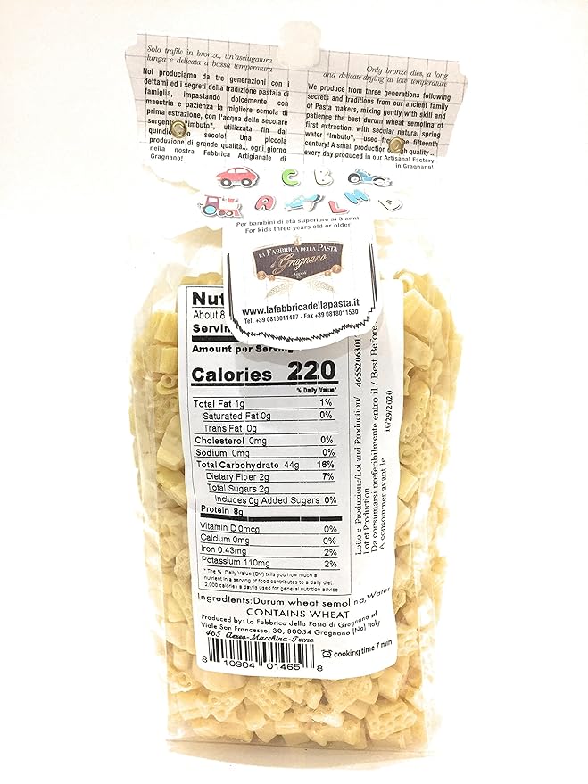La Fabbrica della Pasta. Pasta for Kids. Planes Cars Trains. 500g (1.1lb)