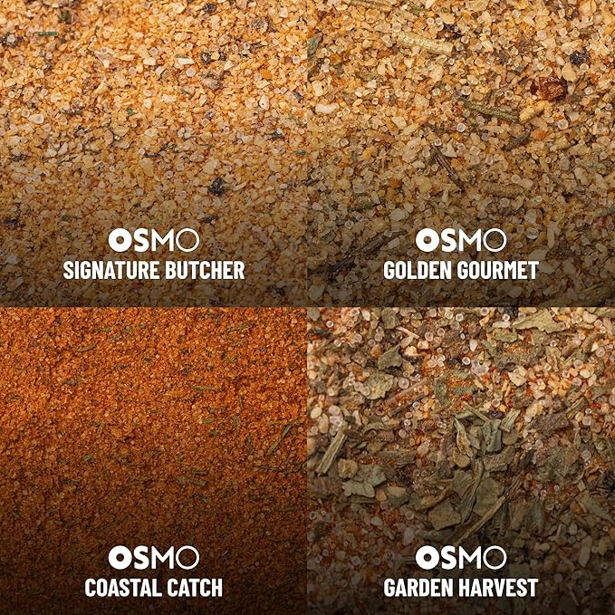 Osmo Seasoning Bundle By Chef Nick DiGiovanni - Premium Gourmet Seasoning Collection Perfect for Chicken Steak Fish or Vegetables Chef-Selected Variety Pack for Cooking &amp Grilling (4 Pack)