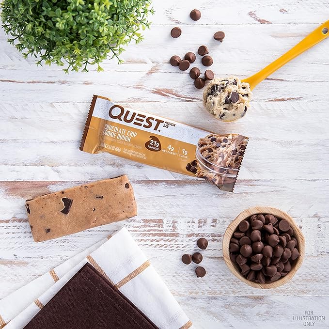 Quest Nutrition Favorites Bundle Chocolate Chip Cookie Dough &amp Cookies and Cream Protein Bars