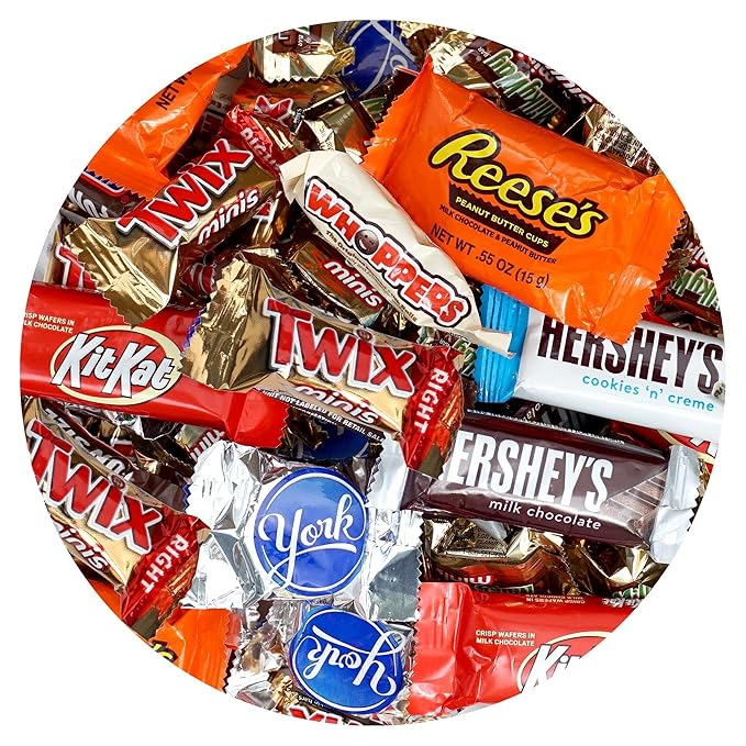 Chocolate Candy Variety Pack 8lb Bulk Chocolate Candy Pinata Candy Individually Wrapped Chocolate Fun Size Candy Bars
