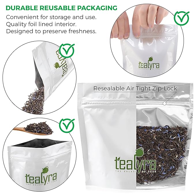 Tealyra - Cream Earl Grey Moonlight - Luxurious Loose Leaf Black Tea - Citrusy Bergamot with French Vanilla - All Natural Medium Caffeine 200g (7-ounce)