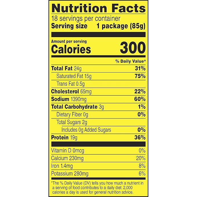 Slim Jim Beef 'N Cheese Smoked Meat Sticks Mild Flavor High Protein Easter Basket Stuffer for Men 3.0 oz. (18 Count)