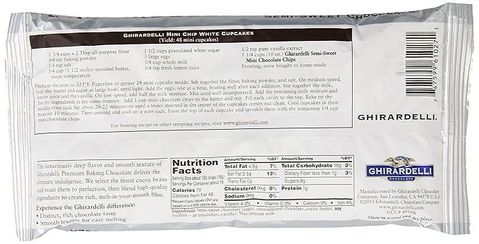 Ghirardelli Mini Semi-Sweet Chocolate Premium Baking Chips - 10 oz. (283g)‚Äã 12 bags