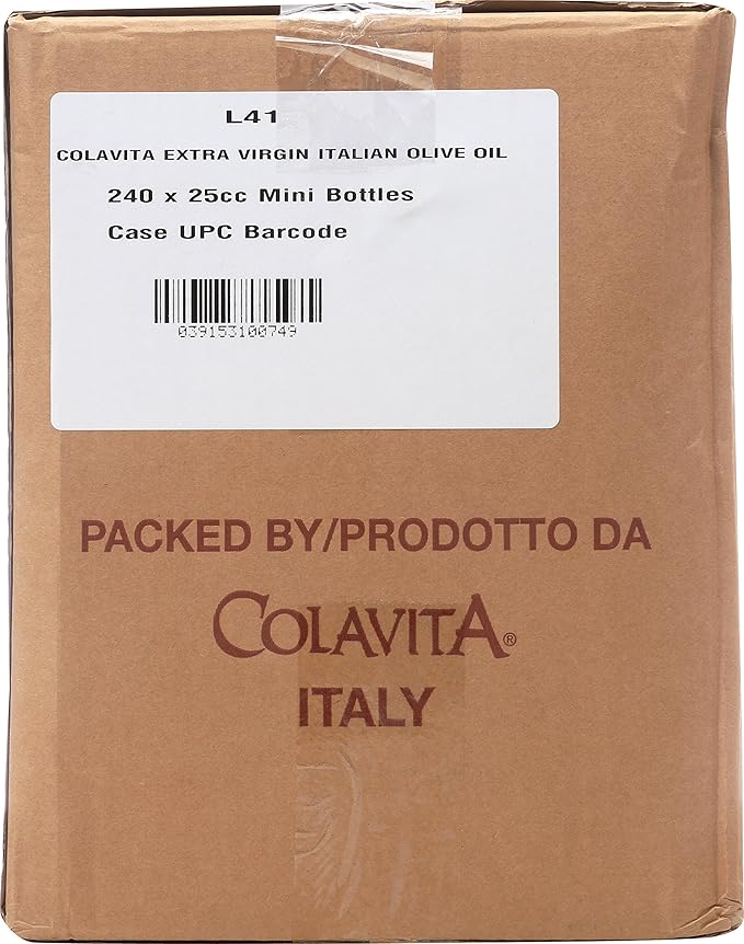 Colavita Premium Italian Extra Virgin Olive Oil Mini Bottles 0.85 fl. oz. (Pack of 240)