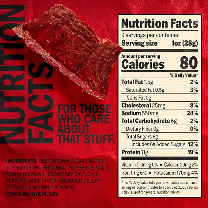 Jack Link's Teriyaki Beef Jerky - (2 Pack) 9 oz Bag - Ready to Eat Protein Snacks - 11g Protein per Serving - Made with 100% Real Beef