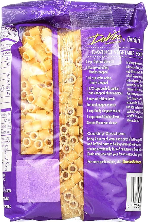 DaVinci Ditalini 16-ounces (Pack of12)