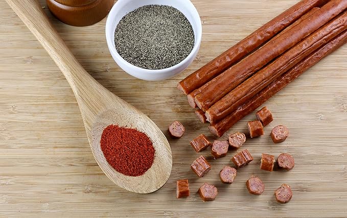 Wenzel’s Farm Spicy Sticks │Supports Active Lifestyles │ Flavorful Naturally Smoked │ High Protein Low Carb │ No MSG Fillers Binders Artificial Colors │ Gluten Free | 32 sticks (16 packs of 2)
