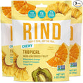 RIND Snacks | Tropical Blend | Bittersweet Orange Organic Pineapple &amp Tangy Kiwi | Dried Fruit Superfood | Chewy Snack | Fiber Rich | Vitamins A C &amp E | Paleo | Vegan | Fruit Snacks | 3 oz