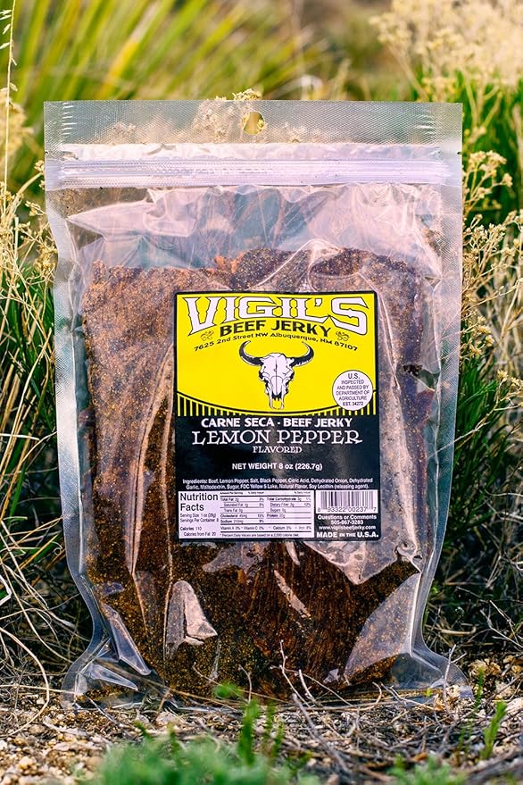 Lemon Pepper Beef Jerky 8oz Bag