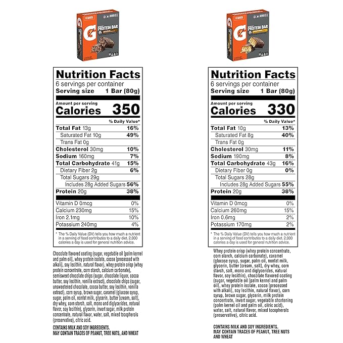 Gatorade Whey Protein BarsVariety Pack2.8 oz bars(Pack of 36)