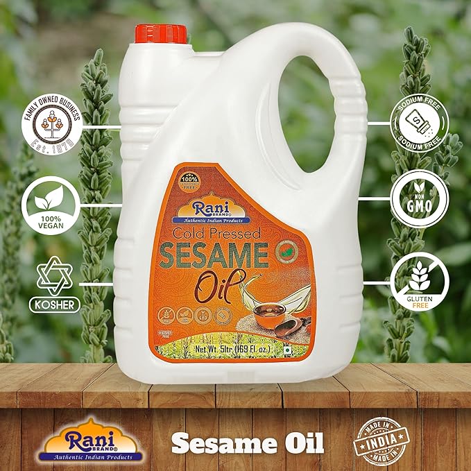 Rani Sesame Oil 169 Ounce (5 Liter) Cold Pressed | 100% Natural | NON-GMO | Kosher | Vegan | Gluten Free