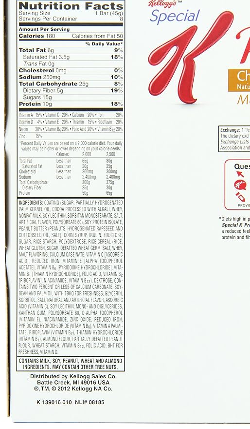Special K Protein Bar Chocolate Peanut Butter 1.59-Ounce Packages (Pack of 16)