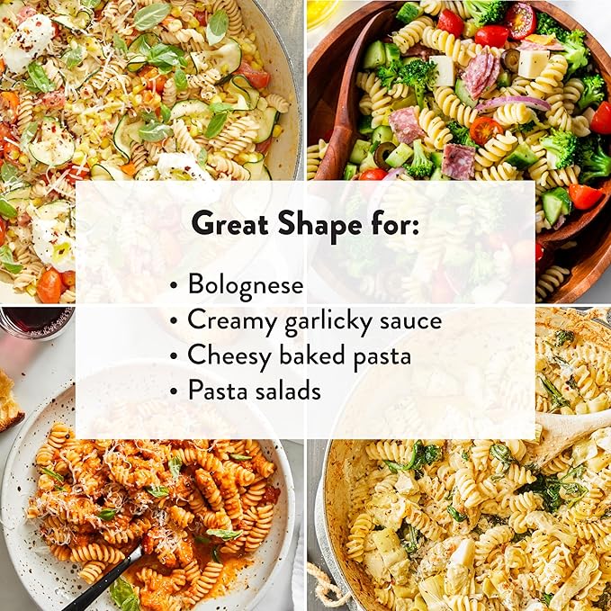 DeLallo Gluten Free Fusilli Pasta Non-GMO Made with Brown Rice Flour Whole Grain All Natural Kosher Made in Italy 12 oz Bag (12 Pack)