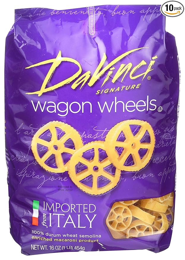 DaVinci Signature Wagon Wheels Pasta Kosher 16 Ounce (Pack of 10)