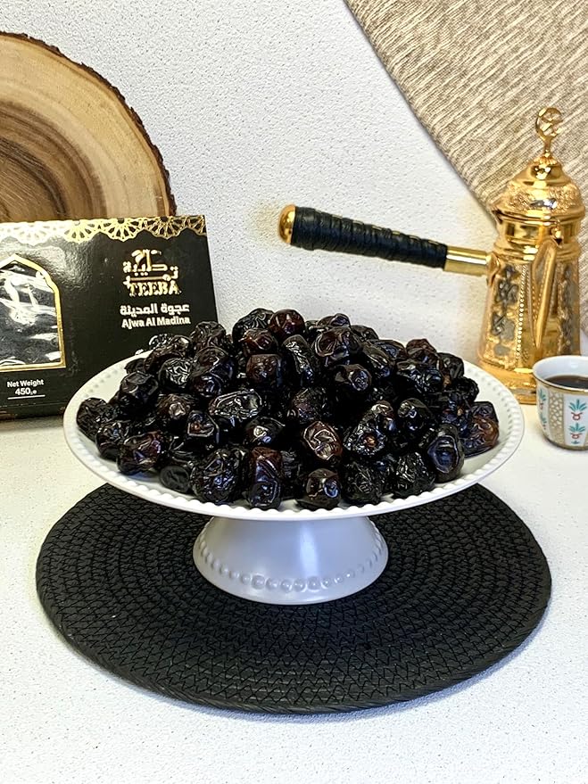Ajwa Dates from Al Madina 31.7 oz (900g) – Premium Saudi Arabian Ajwa Dates Natural Fresh Sweet Dates High Fiber Snack