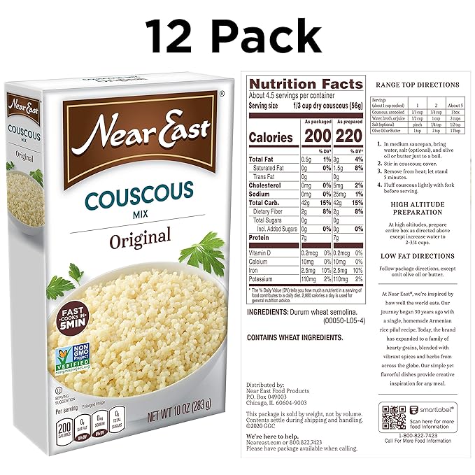 Near East Couscous Mix Original 10oz Boxes (12 Pack)