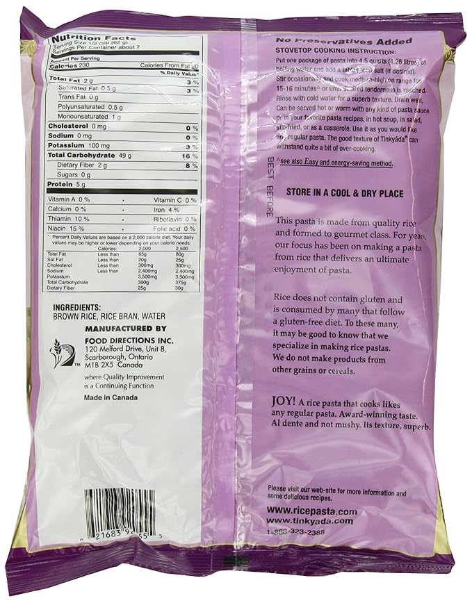 Tinkyada Brown Rice Pasta Elbows 16 Ounce (Pack of 12)