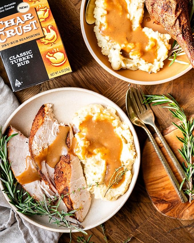 Char Crust Classic Turkey Rub | No Brine Needed | All-in-one seasonings | Perfect for Turkey Poultry and Potatoes | Signature Crust that Seals in the Juices 20 Ounce Chef Shaker Jar (Pack of 1)