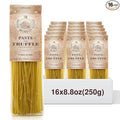 Morelli Italian Truffle Linguine Pasta - Gourmet Organic Pasta Handmade in Small Batches Imported from Italy Made With Durum Wheat Semolina - 8.8 oz / 250 g (16 Pack)
