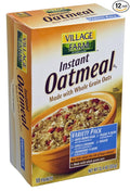 Sturm's Village Farm Instant Oatmeal Variety Pack 8 Count 12.67-Ounce Boxes (Pack of 12)
