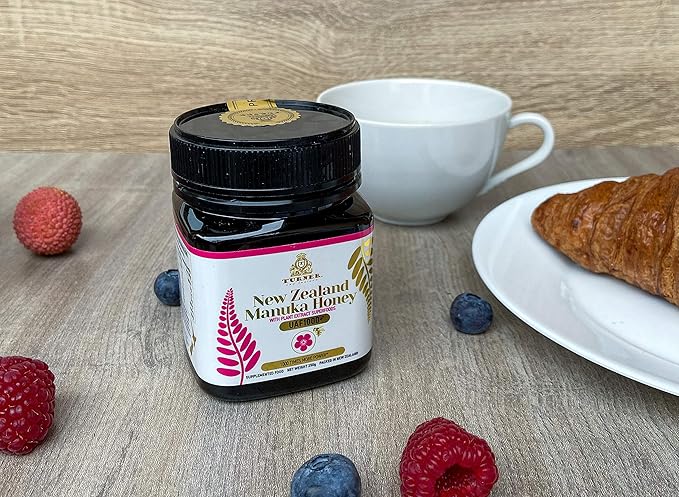 TURNER Certified Raw New Zealand Manuka Honey with UAF1000+ (8.8oz/250g) 1000x More Power Greatest Gift to Support Everyday Wellness Natural Probiotic Prebiotic Antioxidant Superfood 2 Jars