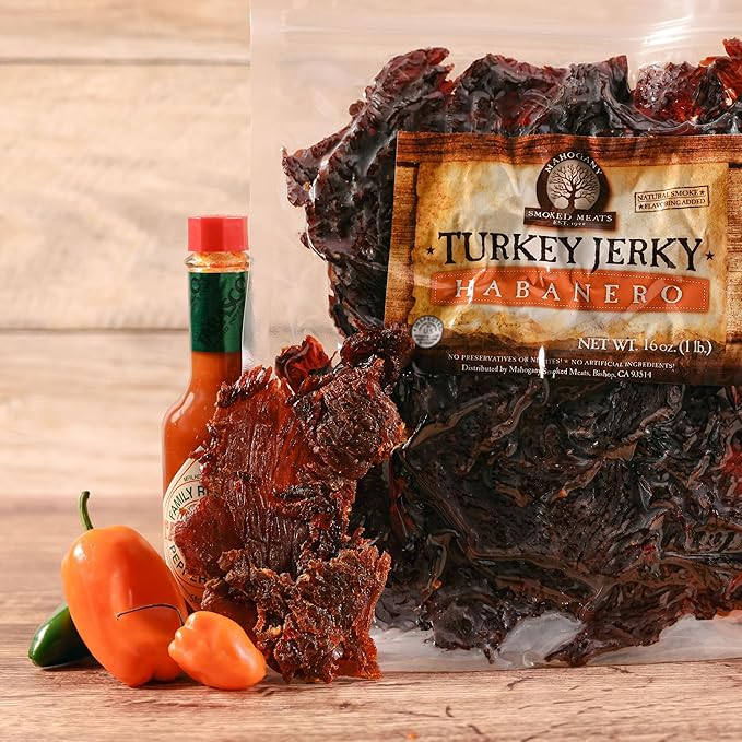 Mahogany Smoked Meats: Habanero Turkey Jerky - 16oz