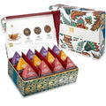 Teabloom Himalaya Chai Gift Set – Organic Chai Tea Sampler with 12 Plant-Based Pyramid Sachets Elegant Presentation Box for Tea Lovers