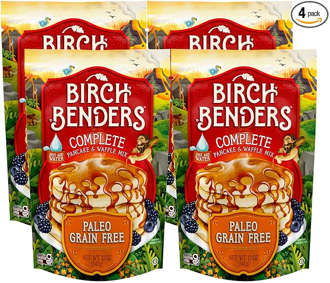 Birch Benders Paleo Pancake and Waffle Mix 12 oz (Pack of 4)