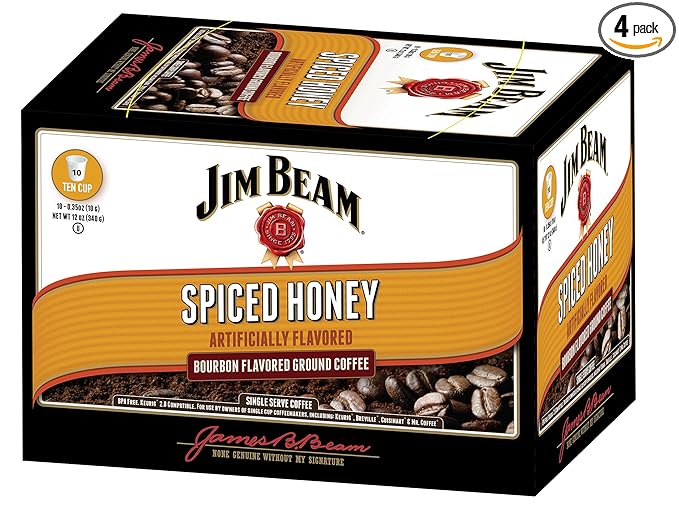 Jim Beam Spiced Honey 10 Count (Pack of 4)