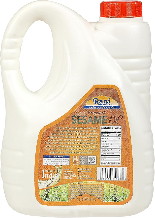 Rani Sesame Oil 67.6 Ounce (2 Liter) Cold Pressed | 100% Natural | NON-GMO | Kosher | Vegan | Gluten Free