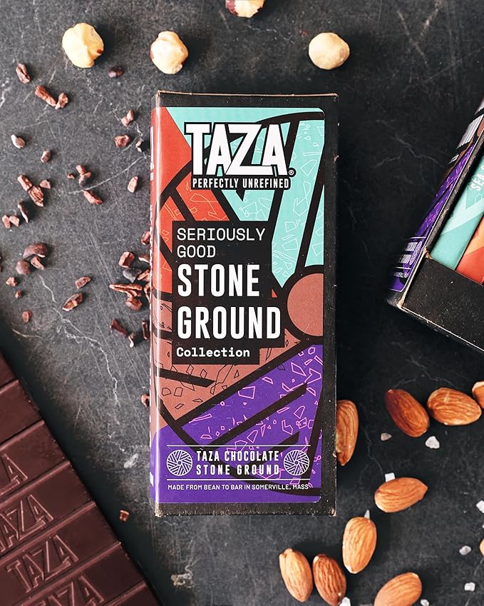 Taza Chocolate Organic Seriously Good Dark Chocolate Bar Variety Pack Bundle 2.5 oz (4 count) Vegan