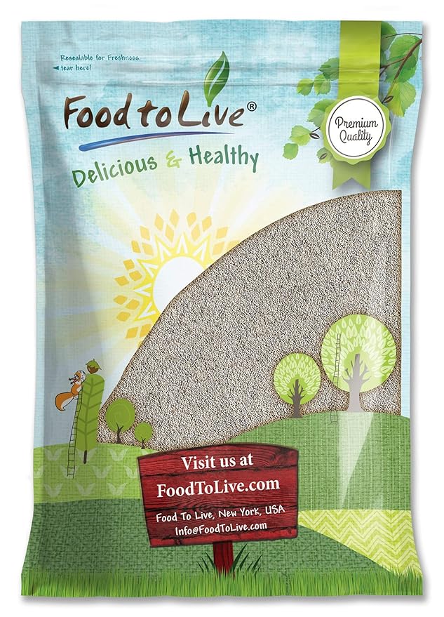 White Chia Seeds 10 Pounds – Whole Raw Kosher Keto Sirtfood Vegan Bulk. Rich in Omega 3 Omega 6 Fiber Protein. Great for Chia Pudding Yogurt Cereals Smoothies.