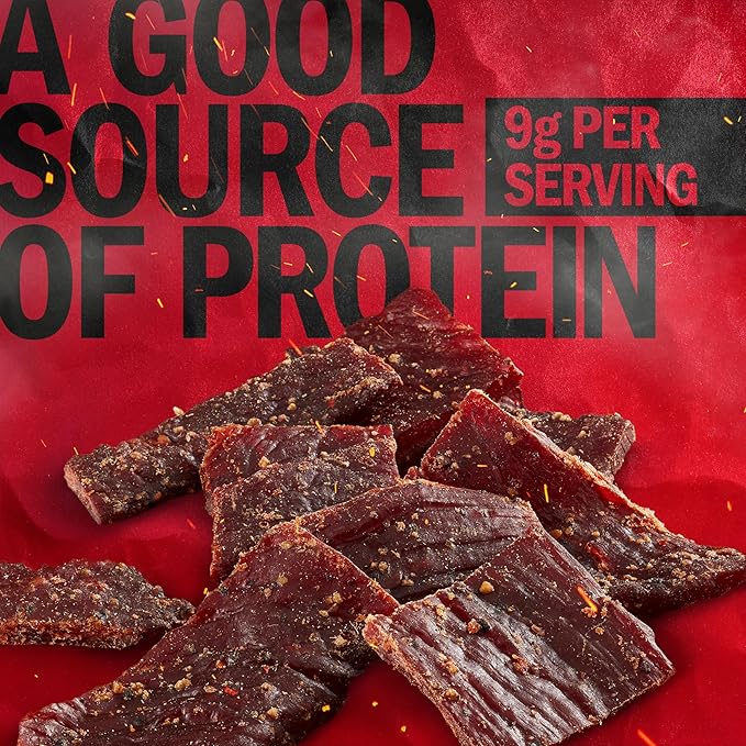 Jack Link's Beef Jerky - Peppered - Made with 100% Real Beef - Ready to Eat Real Meat Protein Snacks - 9g Protein per Serving - 9 oz Bags (2 Pack)