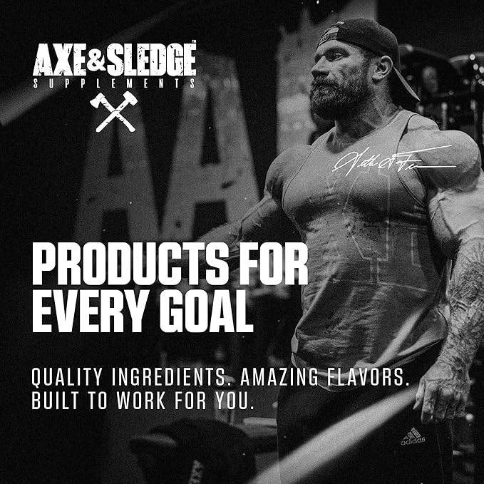 Axe &amp Sledge WHEY More Premium Protein Blend | 24g Protein Whey Concentrate &amp Isolate | Prebiotic Fiber for Enhanced Absorption | Creamy Delicious Versatile | 30 Servings Honey Grizzly Gra