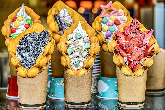 Original Bubble Waffle &amp Taiyaki Mix -4.5lbs - Vanilla Flavored - Authentic Bubble Waffle &amp Taiyaki Mix | Light and Fluffy | Easy DIY for Perfect Waffles Every Time | Customize Sweetness to Yo