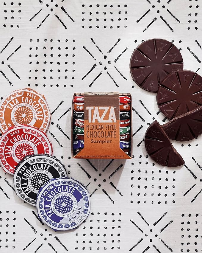 Taza Chocolate Organic Mexicano Disc Stone Ground Variety Pack 1.35 Ounce (8 Count) Vegan